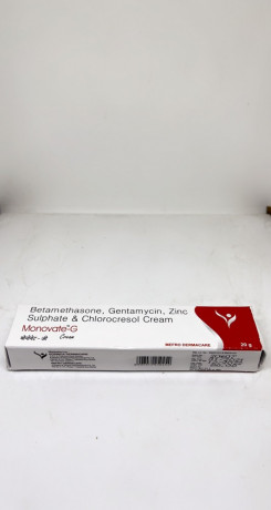 Monovate - G Cream ( BETAMETHASONE, GENTAMYCIN, Zinc Sulphate & Chlorocresol Cream ) 1