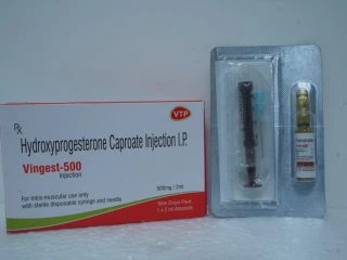 Hydroxy Progesterone Caproate 500mg/2ml Injection