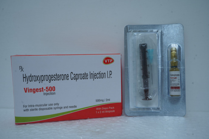 Hydroxy Progesterone Caproate 500mg/2ml Injection 1