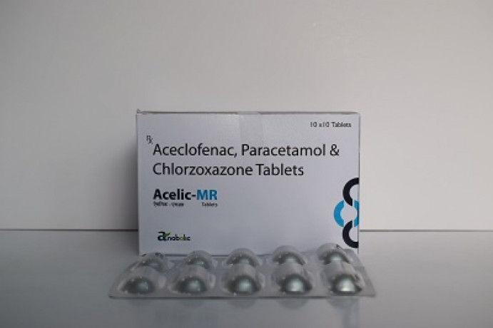 Aceclofenac 100 mg+Paracetamol 325 mg+ Chlorzoxazone 250 mg 1