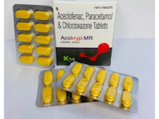 Aceclofenac paracetamol and chlorzoxazone tablets