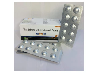 Aceclofenac+thiocolchicoside tablets