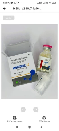 Amoxicillin and potassium clavulanate injection I.P 1