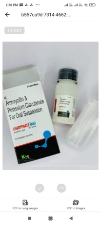 Amoxicillin and potassium clavulanate for oral suspension 1