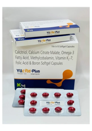 Calcitriol Calcium Citrate Malate Omega 3 fatty acid methylcobalamin vitamin k2-7, folic Acid and Boron Soft Gel Capsul 1