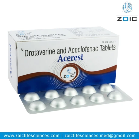 Drotaverine and Aceclofenac Tablets 1