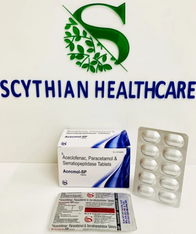 Aceclofenac 100mg, Paracetamol 325mg & Serratiopeptidase 15mg tablets 1