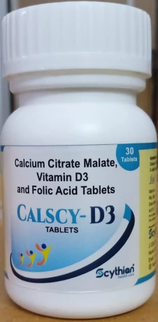 CALCIUM CITRATE MALATE 250MG + VITAMIN D3 100 IU.+FOLIC ACID 150 MCG TABLETS 1