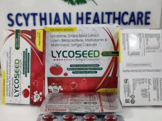 Lycopene 5000mcg, Grape Seed Extract 25mg, Betacarotene, Vitamins & Minerals softgelatin capsules