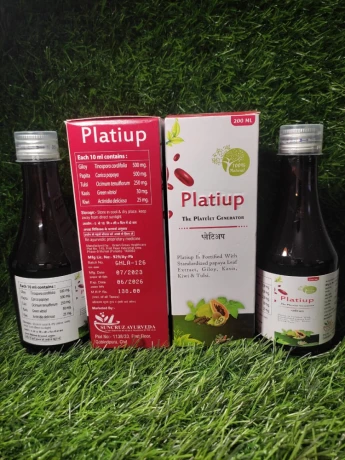 PLATIUP IS FORTIFIED WITH STANDRDIZED PAPAYA LEAF EXTRACT GILOY KASIS KIWI & TULSI 1