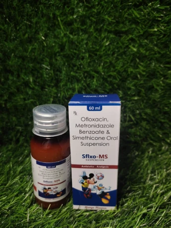 OFLOXACIN METRONIDAZOLE BENZOATE & SIMETHICONE ORAL SUSPENSION 1