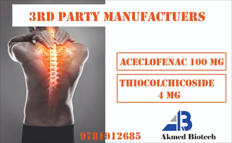 Aceclofenac + Thiocolchicoside tablet manufectures in himachal 1