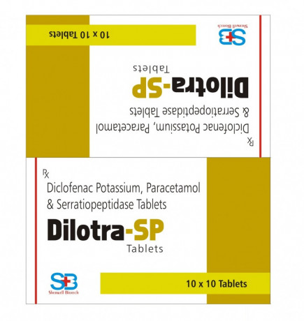 Diclo 50 mg + Para 325 MG + Serra 10 MG 3