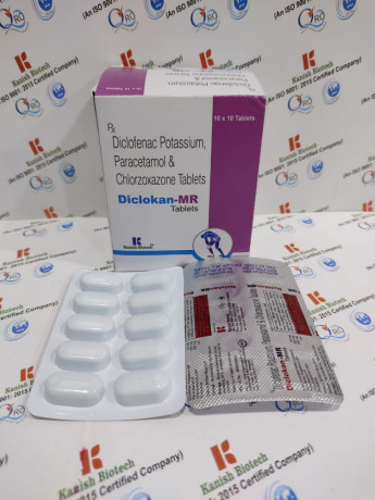 Diclofenac pottasium, paracetamol and chlorzoxazone tablet 1