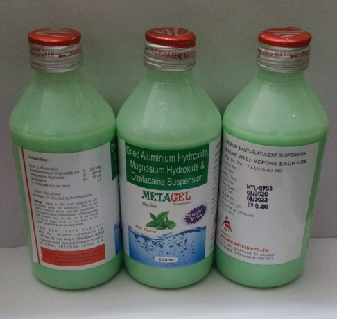 METAGEL (DRIED ALUMINIUM HYDROXIDE MAGNESIUM HYDROXIDE & OXETACAINE SUSPENSION) 1