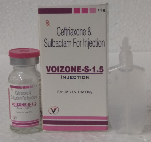 Ceftriaxone 1 gm +Sulbactum500 mg Injections 1