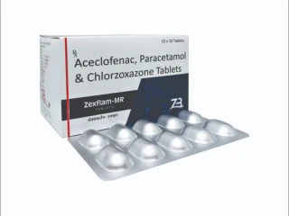 Aceclofenac 100 mg Paracetamol 325 mg Chlorzoxazone 250 mg