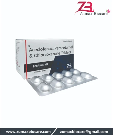 Aceclofenac 100 mg Paracetamol 325 mg Chlorzoxazone 250 mg 1