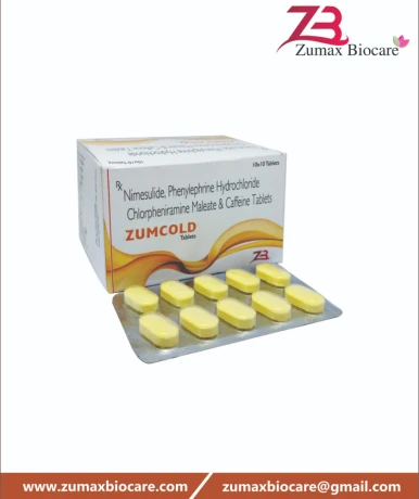 Nimesulide 100 mg Phenylephrine Hydrochloride 10 mg Chlorpheniramine Maleate 5 mg Caffeine 25 mg 1